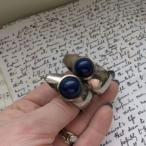 Silver and Blue Pair Of Earrings